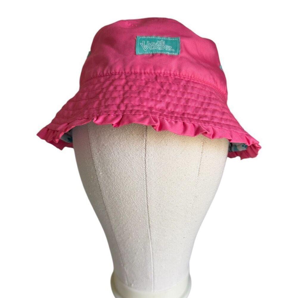 Toddler Girls UV Skinz Pink SPF 50+ Sun Protection Bucket Hat - Sz 2T